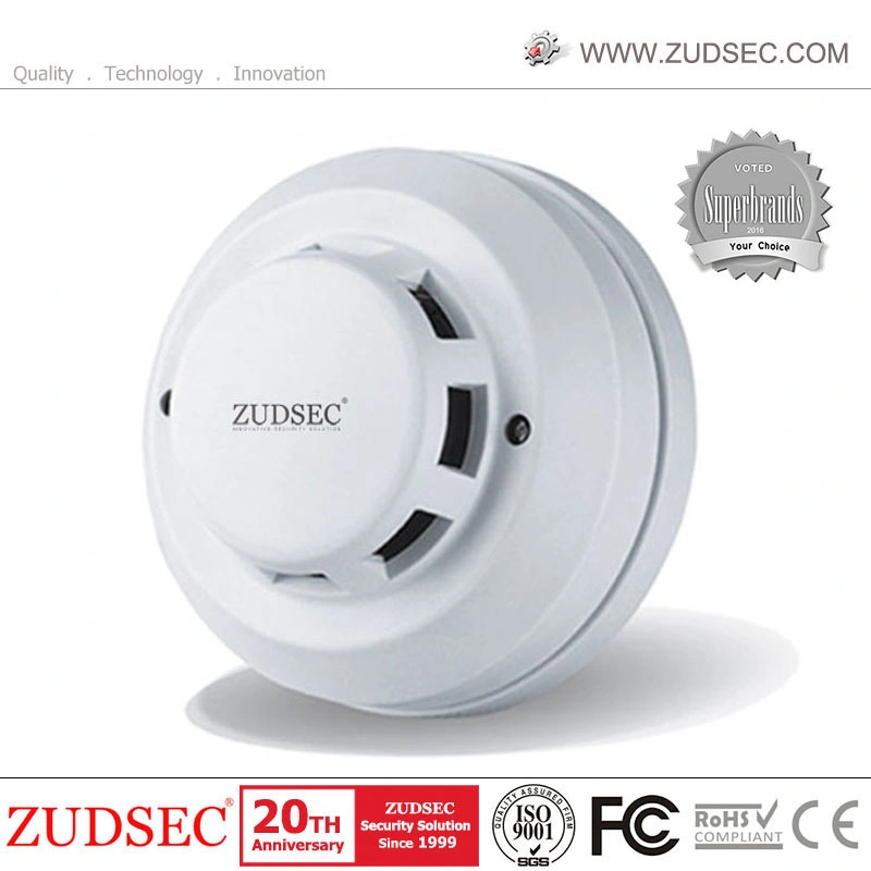 ceiling Mounted 4 Wired Network Smoke Detector Meet Ce En54-7